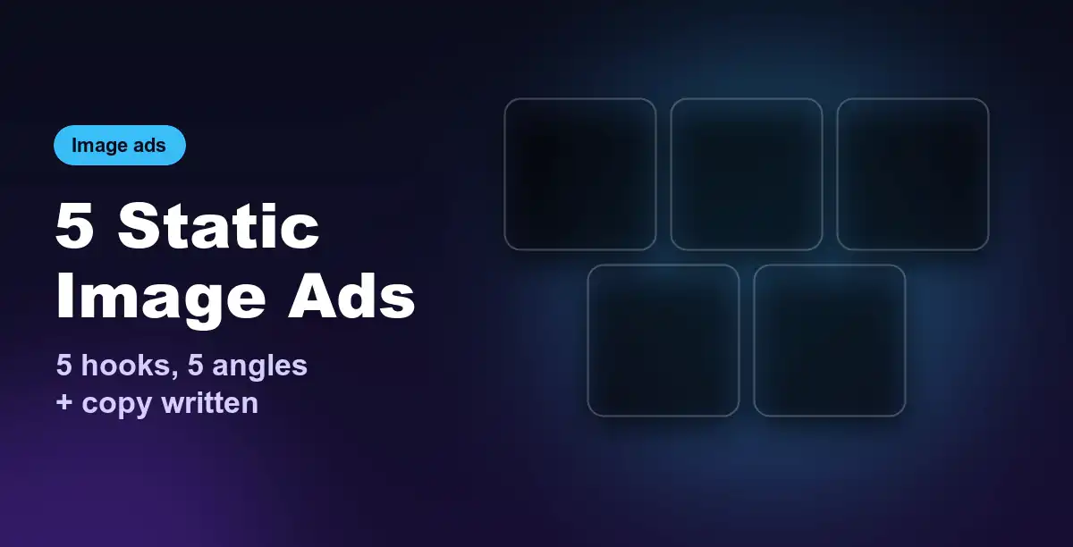 5 static image ads with different hooks